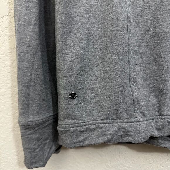 LULULEMON Coast Wrap Jacket Heather Gray Mock Neck Stretch Athleisure - Picture 11 of 15